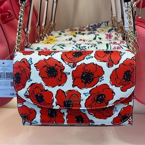 Kate Spade Kristi Poppy Printed
Flap Crossbody
Cream Multi with Light Go… - Picture 14 of 14